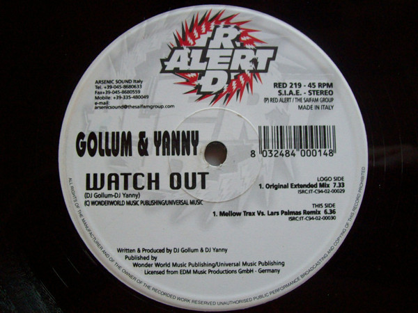 (22760) Gollum & Yanny ‎– Watch Out