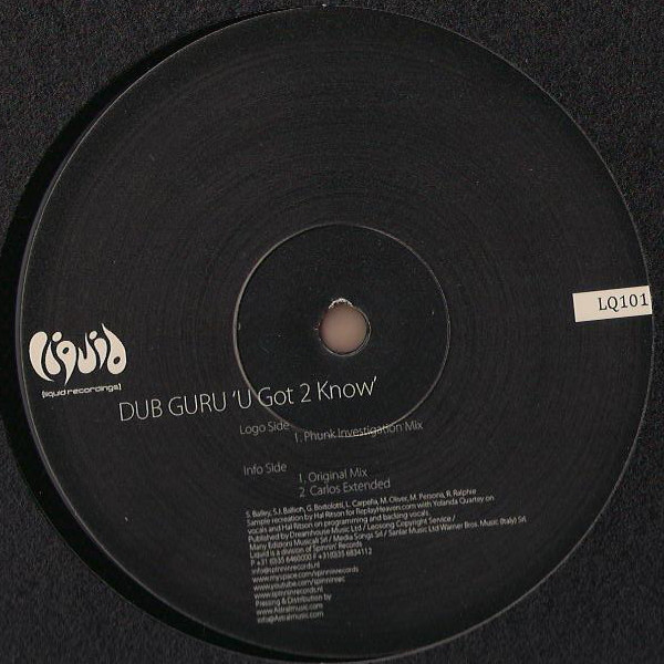 (30740) Dub Guru ‎– U Got 2 Know