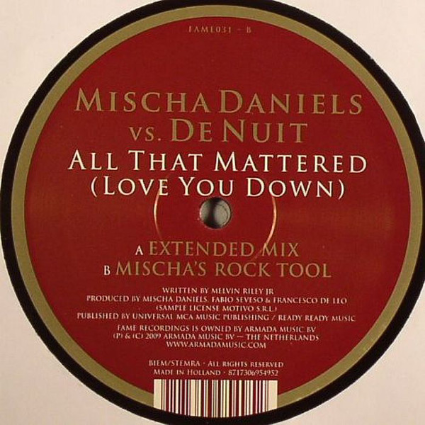 (30719) Mischa Daniels vs De Nuit ‎– All That Mattered (Love You Down)