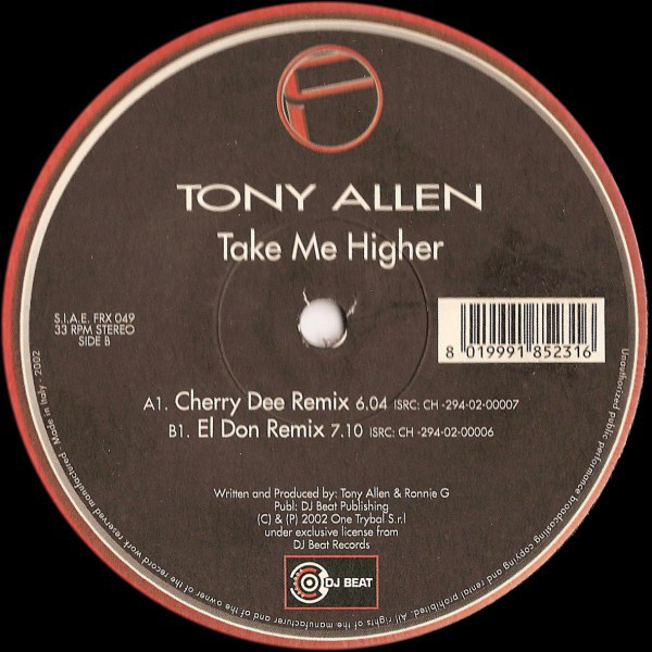 (0867) Tony Allen ‎– Take Me Higher