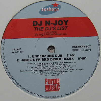 (CMD164) DJ N-Joy ‎– The DJ's List