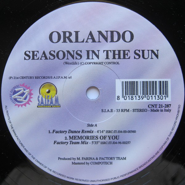 (S0046) Orlando ‎– Seasons In The Sun