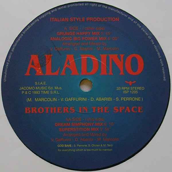 (CUB0373) Aladino ‎– Brothers In The Space