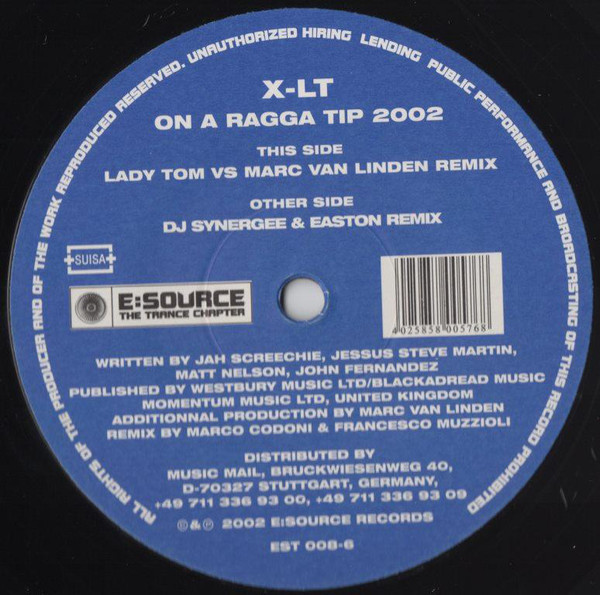 (CUB1108) X-LT ‎– On A Ragga Tip 2002