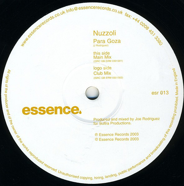 (CM1994) Nuzzoli ‎– Para Goza