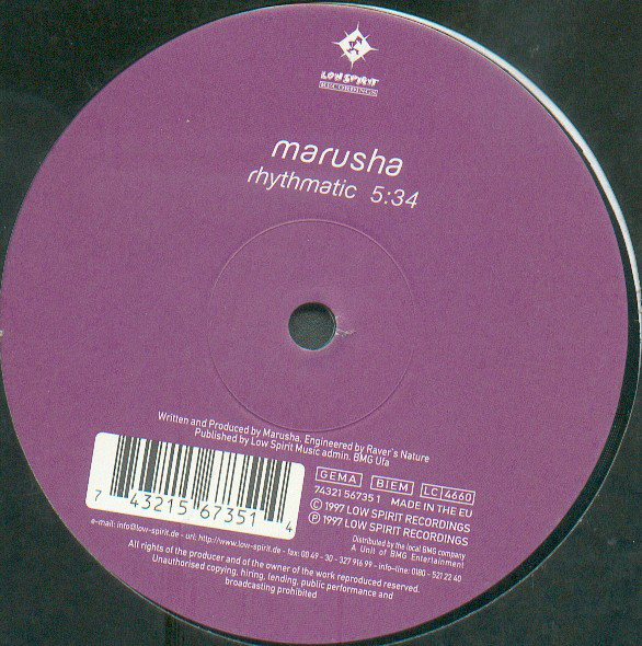 (CUB1428) Marusha ‎– Free Love