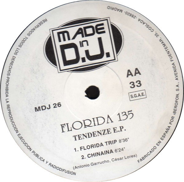 (A3062) Florida 135 ‎– Tendenze E.P.