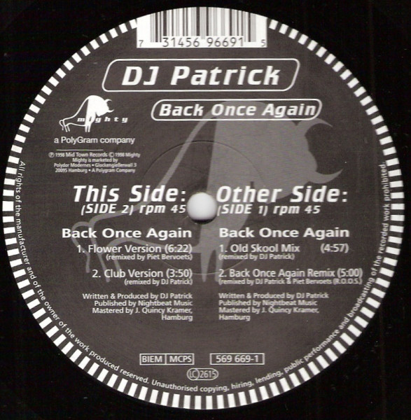 (26372) DJ Patrick ‎– Back Once Again