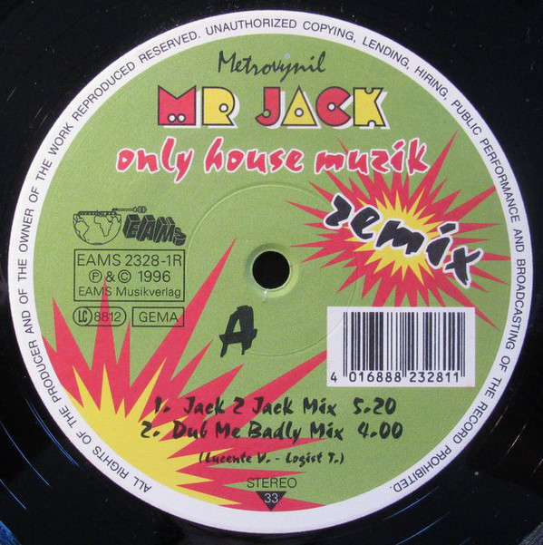 (CH0120) Mr Jack ‎– Only House Muzik