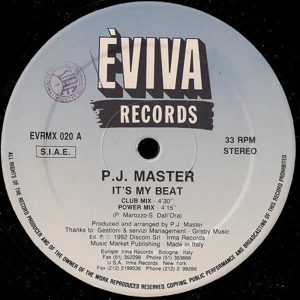 (29681) P.J. Master ‎– It's My Beat