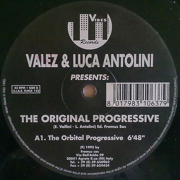 (CM1114) Valez E Luca Antolini ‎– The Original Progressive