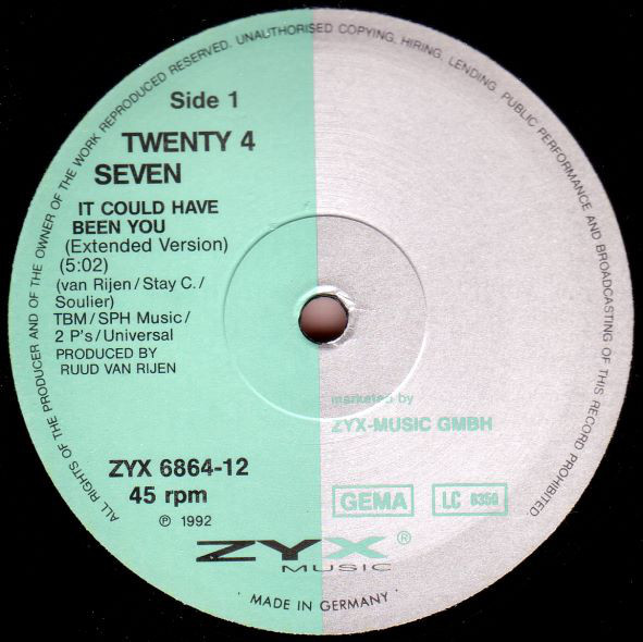 (A0979) Twenty 4 Seven ‎– It Could Have Been You