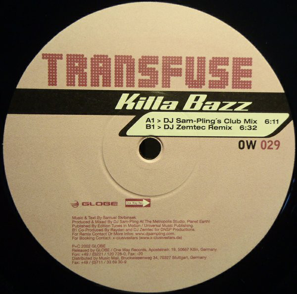 (CUB1334) Transfuse ‎– Killa Bazz