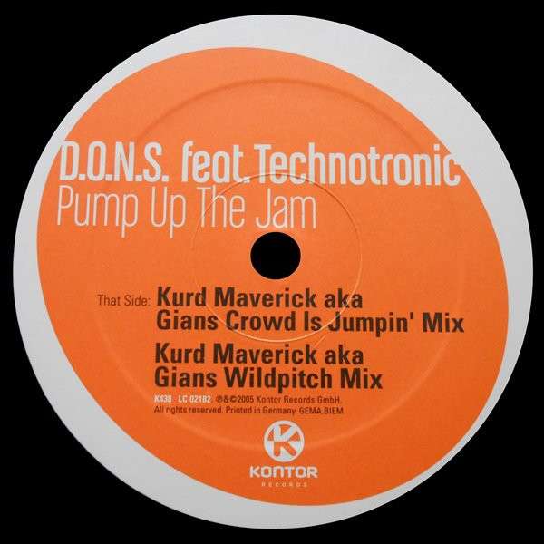 (A3025) D.O.N.S. Feat. Technotronic ‎– Pump Up The Jam