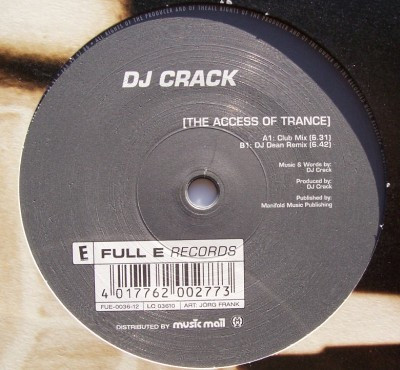 (30875) DJ Crack ‎– The Access Of Trance