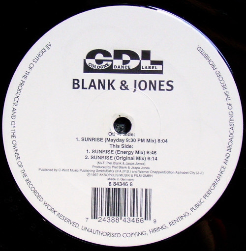 (CUB033) Blank & Jones ‎– Sunrise