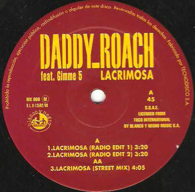 (RIV369) Daddy Roach Feat. Gimme 5 ‎– Lacrimosa