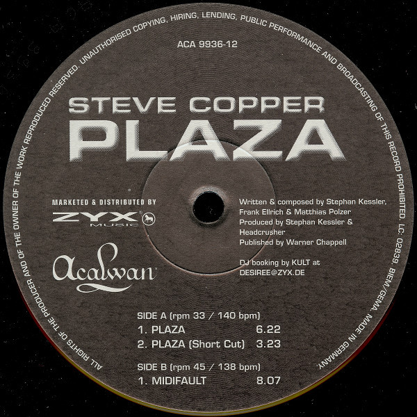 (27717) Steve Copper ‎– Plaza