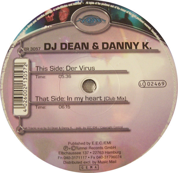 (29244) DJ Dean & Danny K. ‎– In My Heart