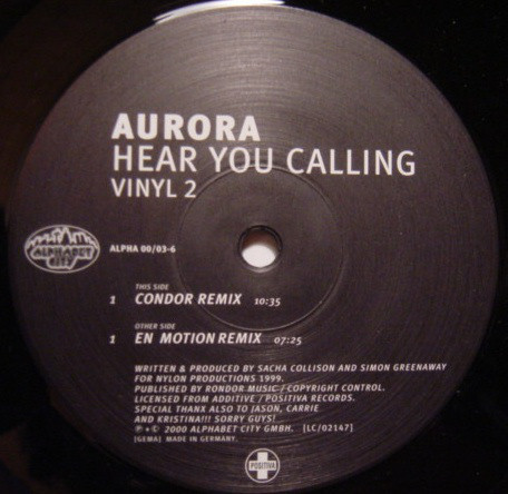 (CUB1800B) Aurora ‎– Hear You Calling (Vinyl 2)