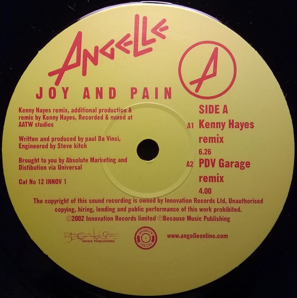 (JR1592) Angelle ‎– Joy And Pain