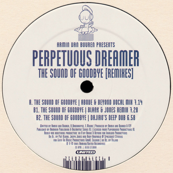 (LK115)  Armin van Buuren Presents Perpetuous Dreamer – The Sound Of Goodbye (Remixes)