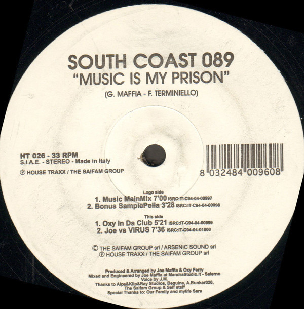 (27373) South Coast 089 ‎– Music Is My Prison