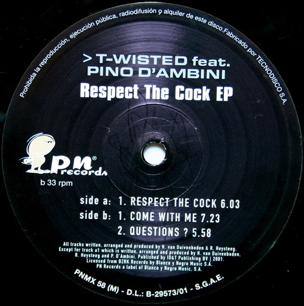 (ALB176) T-Wisted Feat. Pino D'Ambini – Respect The Cock EP