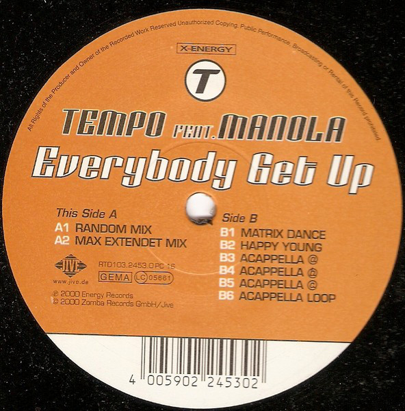 (29789) Tempo Feat Manola ‎– Everybody Get Up