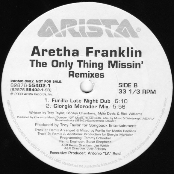 (CMD176) Aretha Franklin ‎– The Only Thing Missin (2x12)