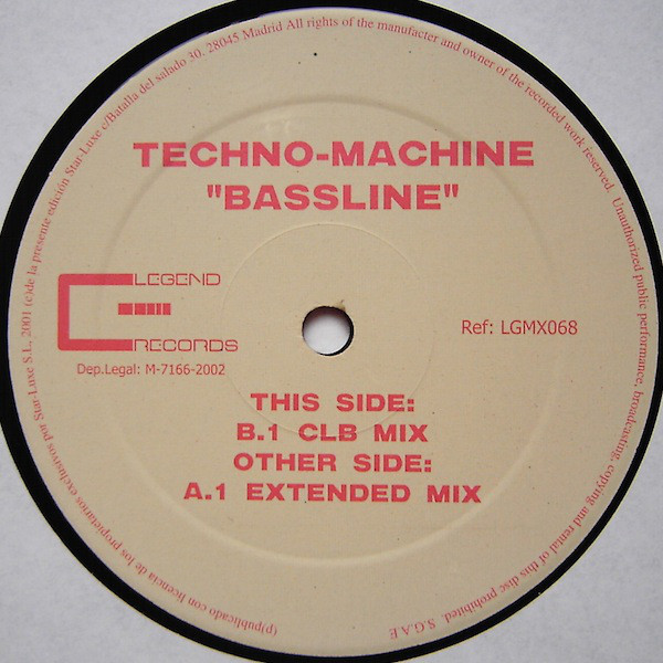 (V0259) Techno-Machine ‎– Bassline