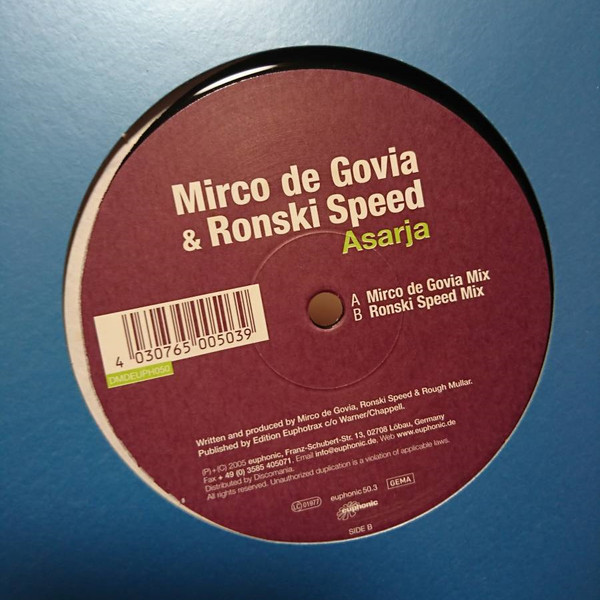 (30711) Mirco de Govia & Ronski Speed ‎– Asarja