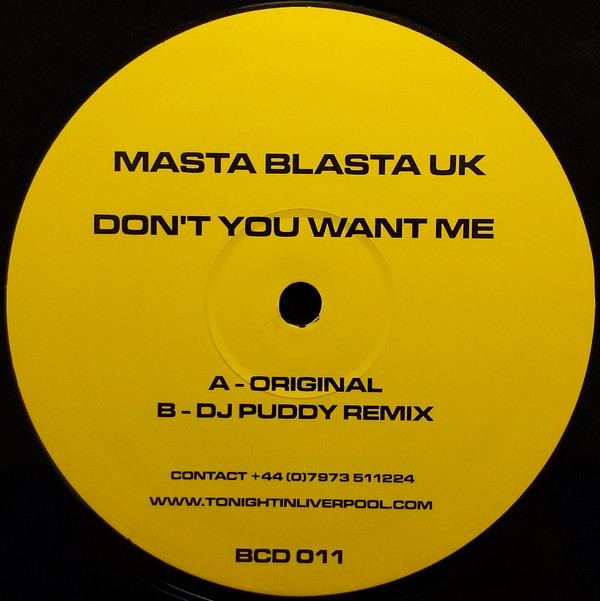 (CM656) Masta Blasta UK ‎– Don't You Want Me