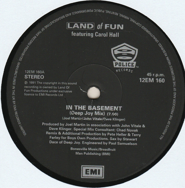 (30690) Land Of Fun featuring Carol Hall ‎– In The Basement