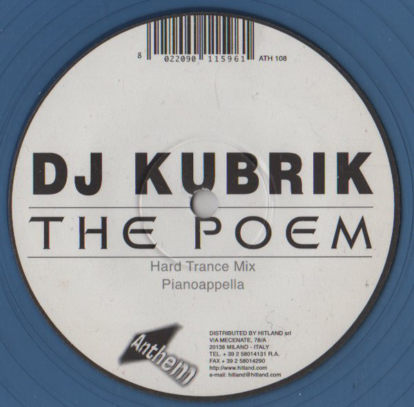 (6459) DJ Kubrik ‎– The Poem