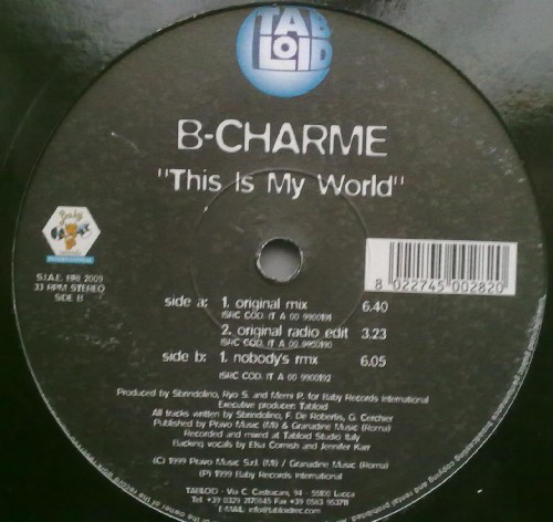 (22924) B-Charme ‎– This Is My World