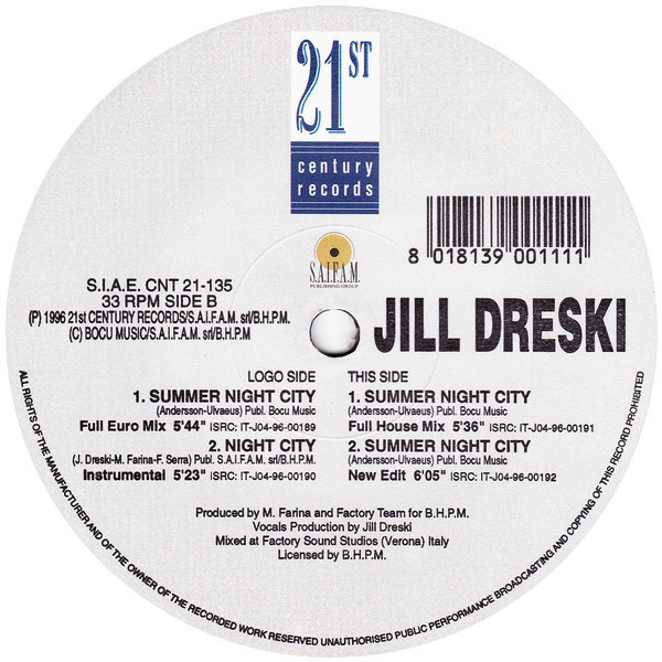(23465) Jill Dreski ‎– Summer Night City