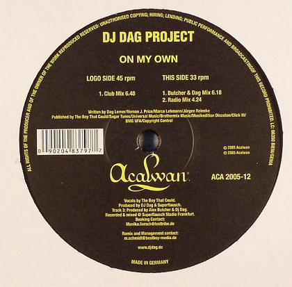 (6919) DJ Dag Project ‎– On My Own