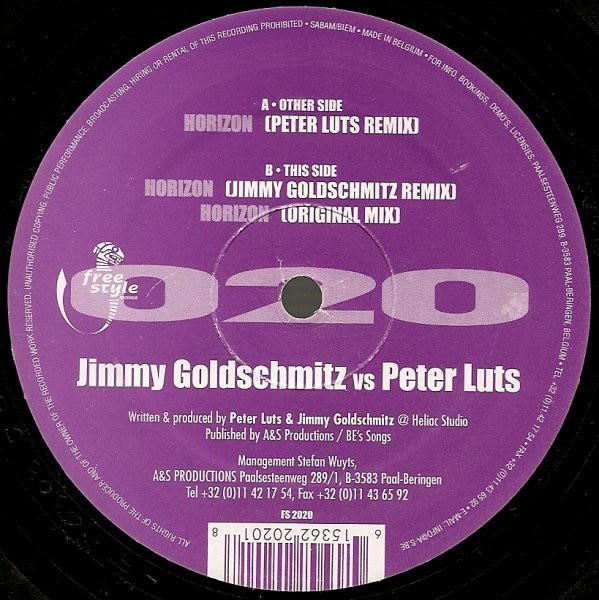 (AA00221) Jimmy Goldschmitz vs. Peter Luts ‎– Horizon
