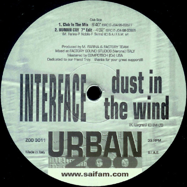 (23717) Interface ‎– Dust In The Wind