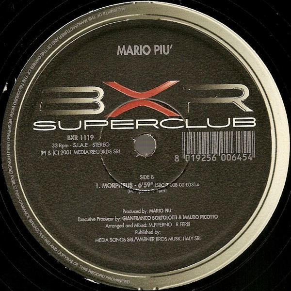(CUB0620) Mario Piu ‎– Matrix / Morpheus