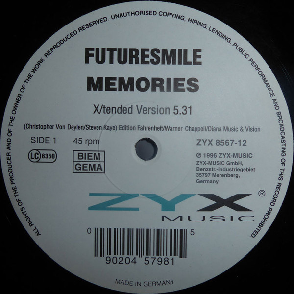 (29786) Futuresmile ‎– Memories