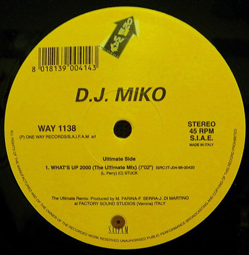 (MUT344) DJ Miko – What's Up 2000