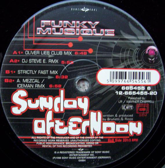 (29528) Sunday Afternoon ‎– Funky Musique