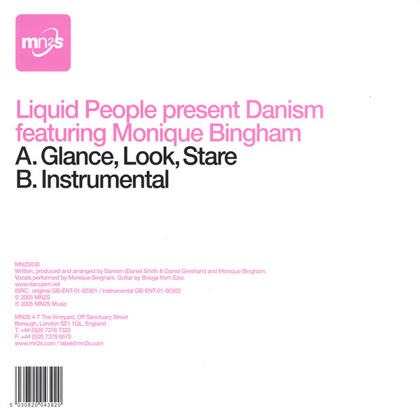 (8853) Liquid People Presents Danism Feat. Monique Bingham ‎– Glance, Look, Stare