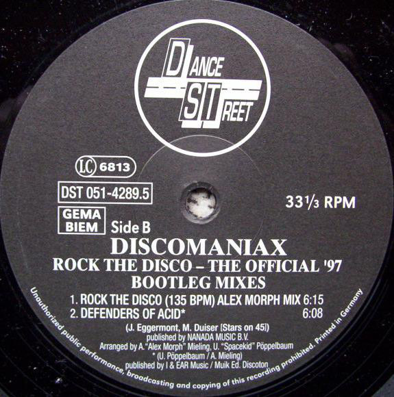 (CMD29) Discomaniax ‎– Rock The Disco – The Official '97 Bootleg Mixes