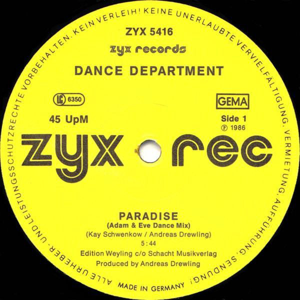 (MA268) Dance Department ‎– Paradise