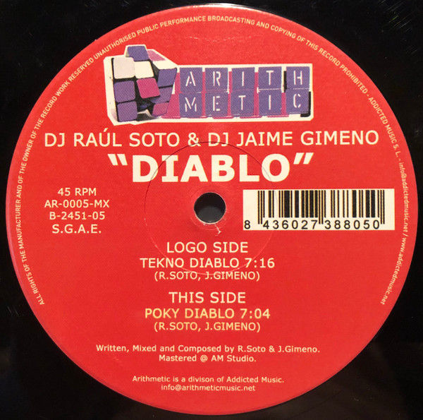 (8872) DJ Raúl Soto & DJ Jaime Gimeno ‎– Diablo (VG/G+)