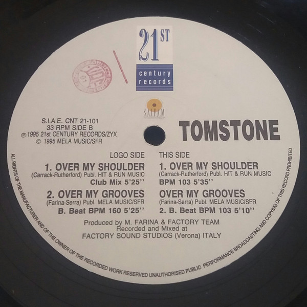 (RIV327) Tomstone ‎– Over My Shoulder