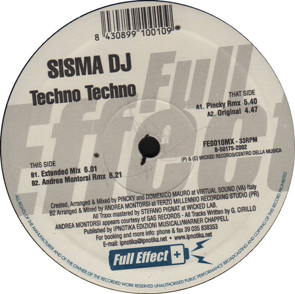(27279) Sisma DJ ‎– Techno Techno